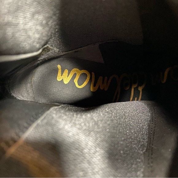 Sam Edelman Suzette Black Patent Chelsea Heeled Bootie 9M - Picture 12 of 14